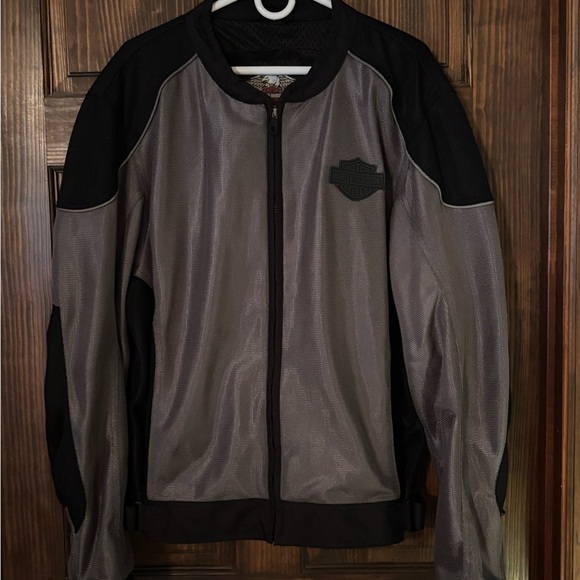 Harley-Davidson Men's Gray and Black Lightweight Jacket